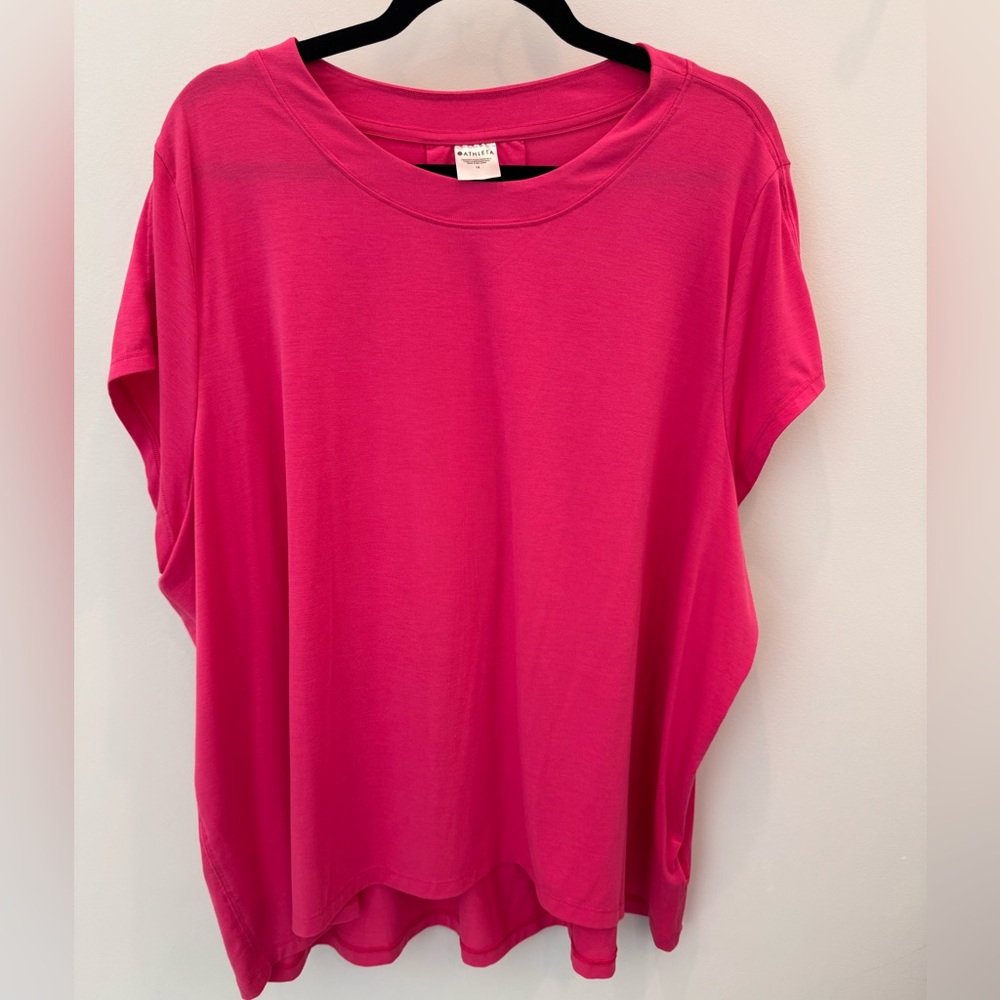 Athleta Hot Pink With Ease Tee
